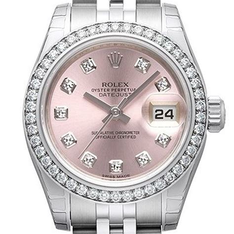 rolex ladies datejust pink dial|rolex pink face diamond bezel.